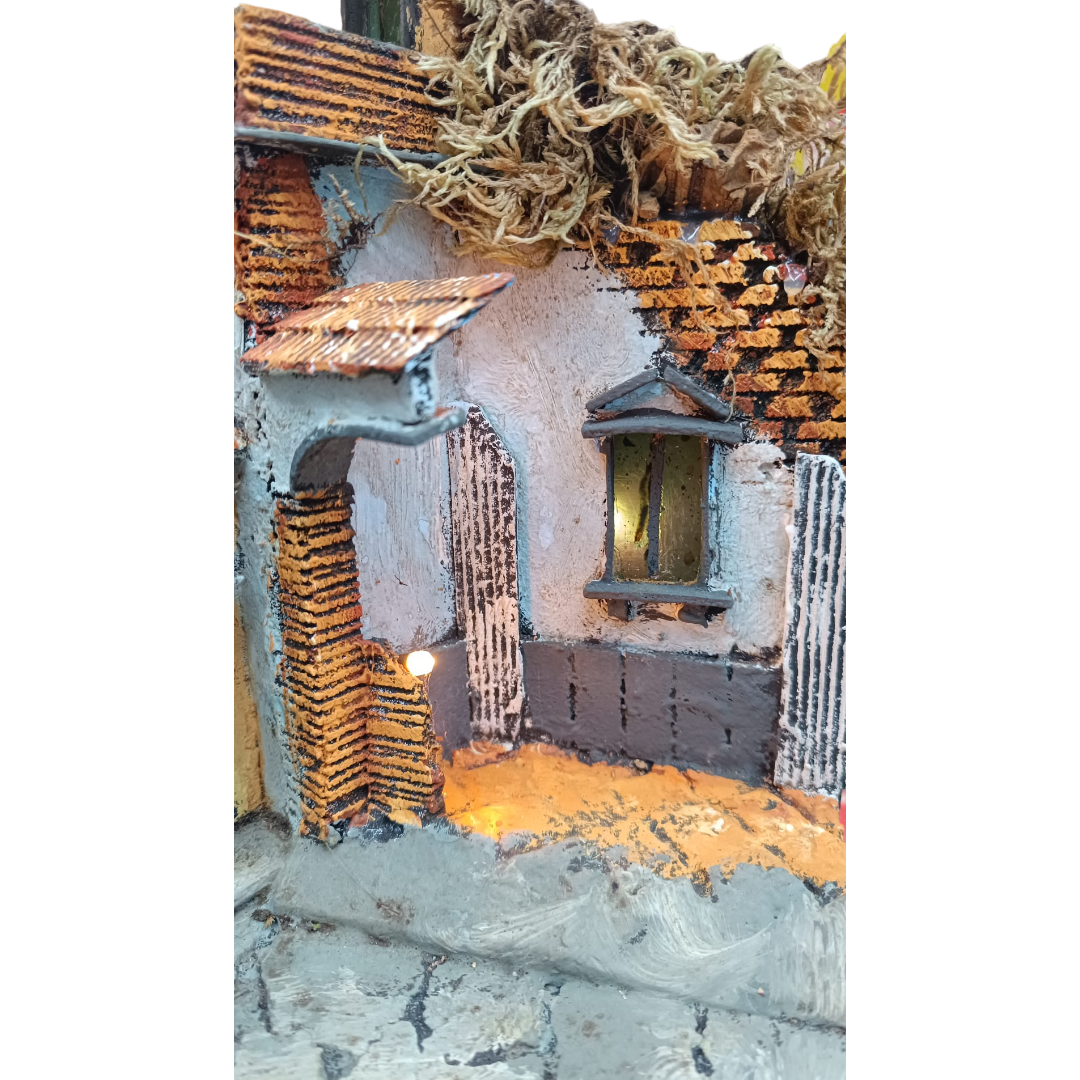 Presepino in Sughero angoli Napoli Pastello