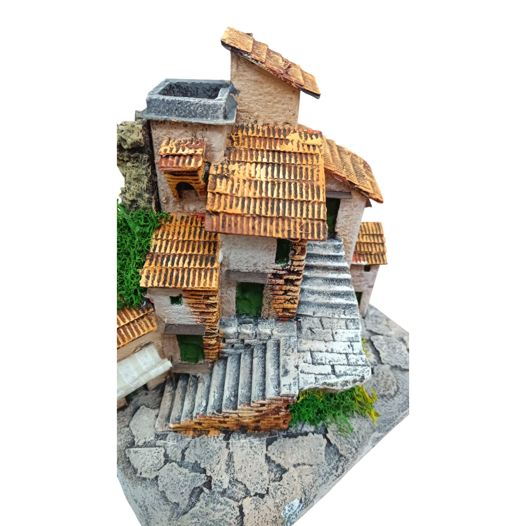 Gruppo case rustiche pastore 2 cm in polistirene