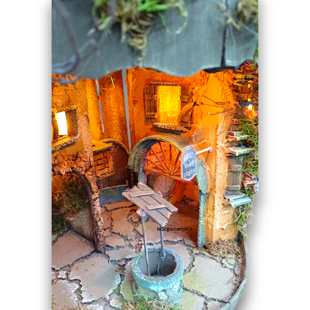 Presepe in Damigiana Legno Maxi