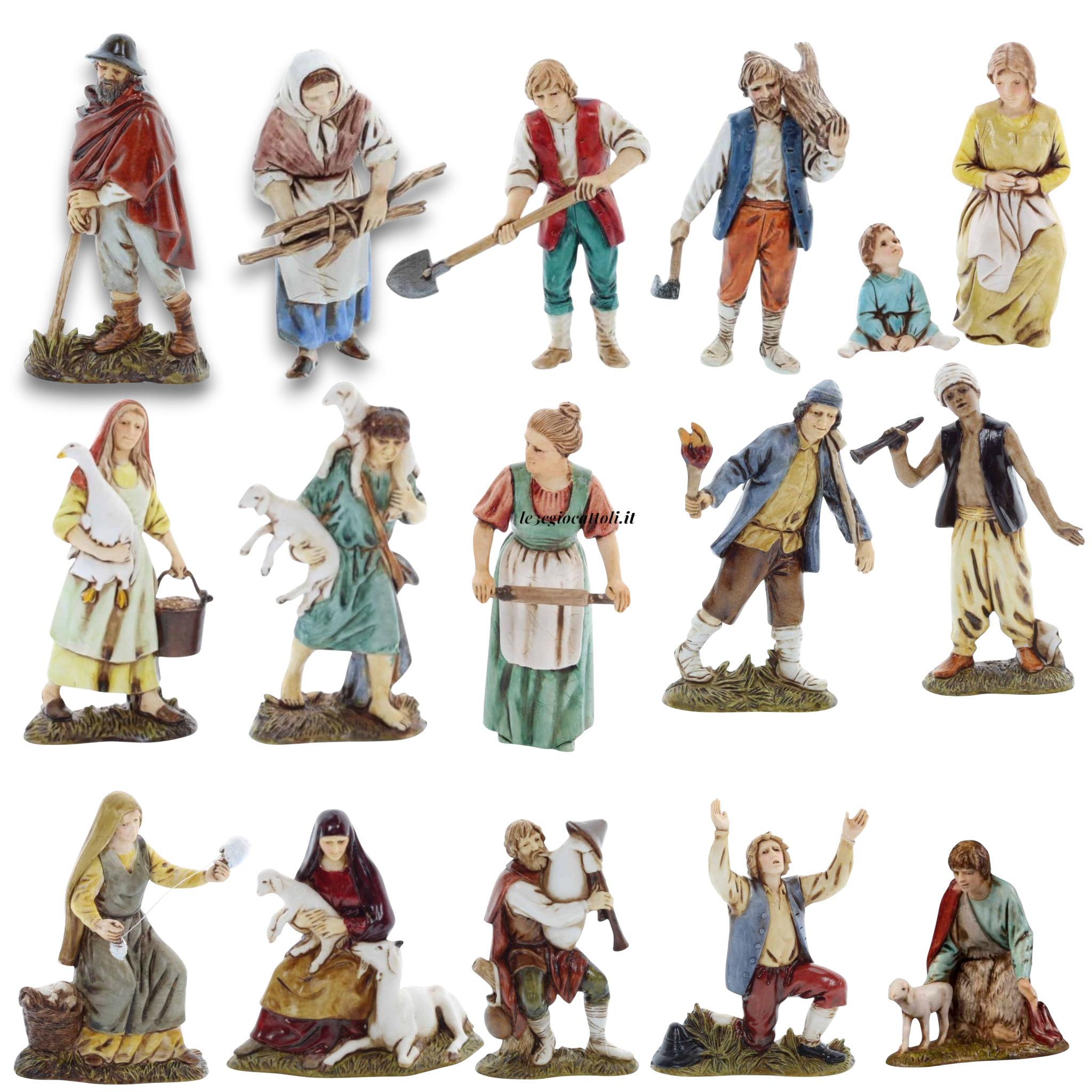 Pastore Landi 10 cm Dipinto a Mano