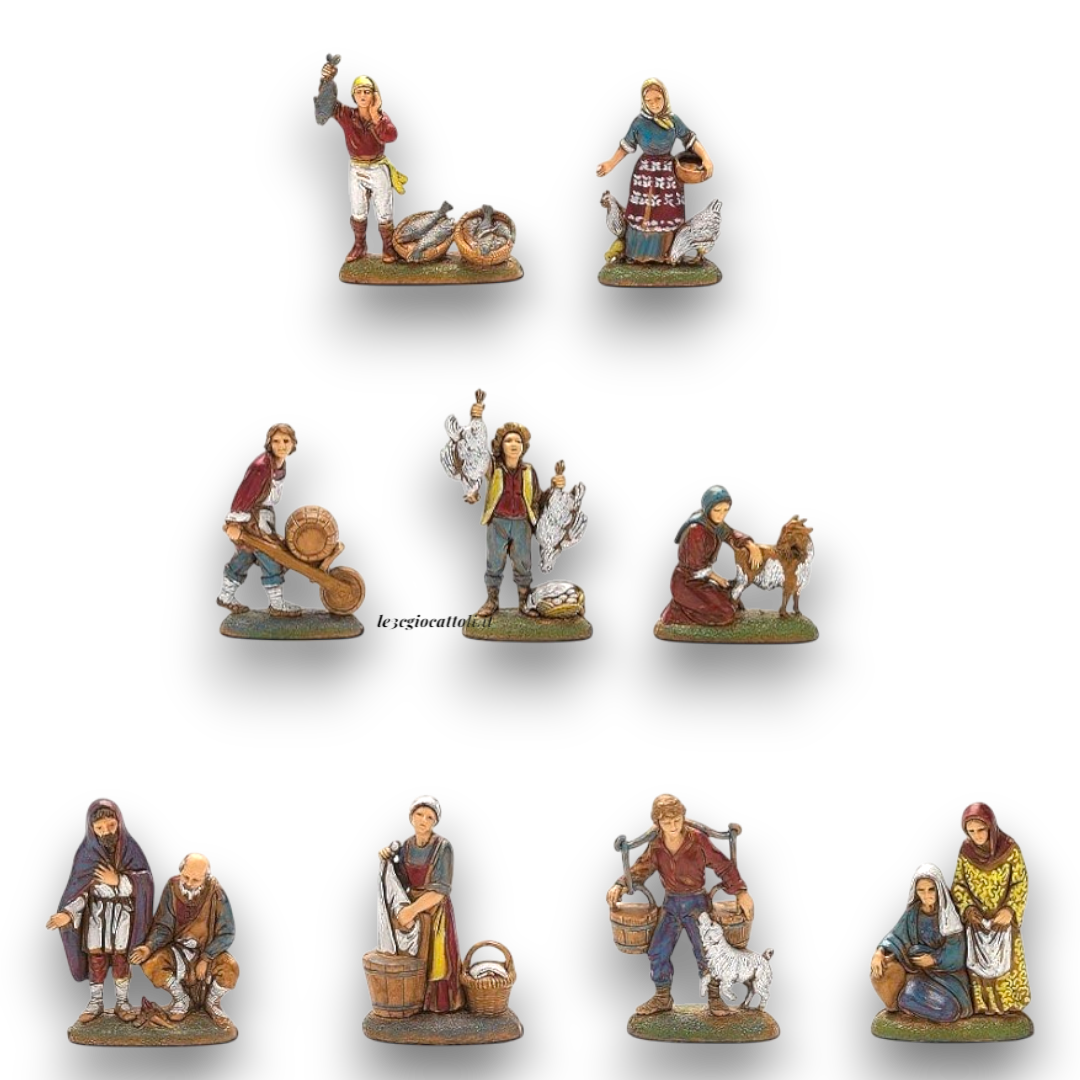 Pastore Landi 6 cm Soggetti Napoletani Doppi 