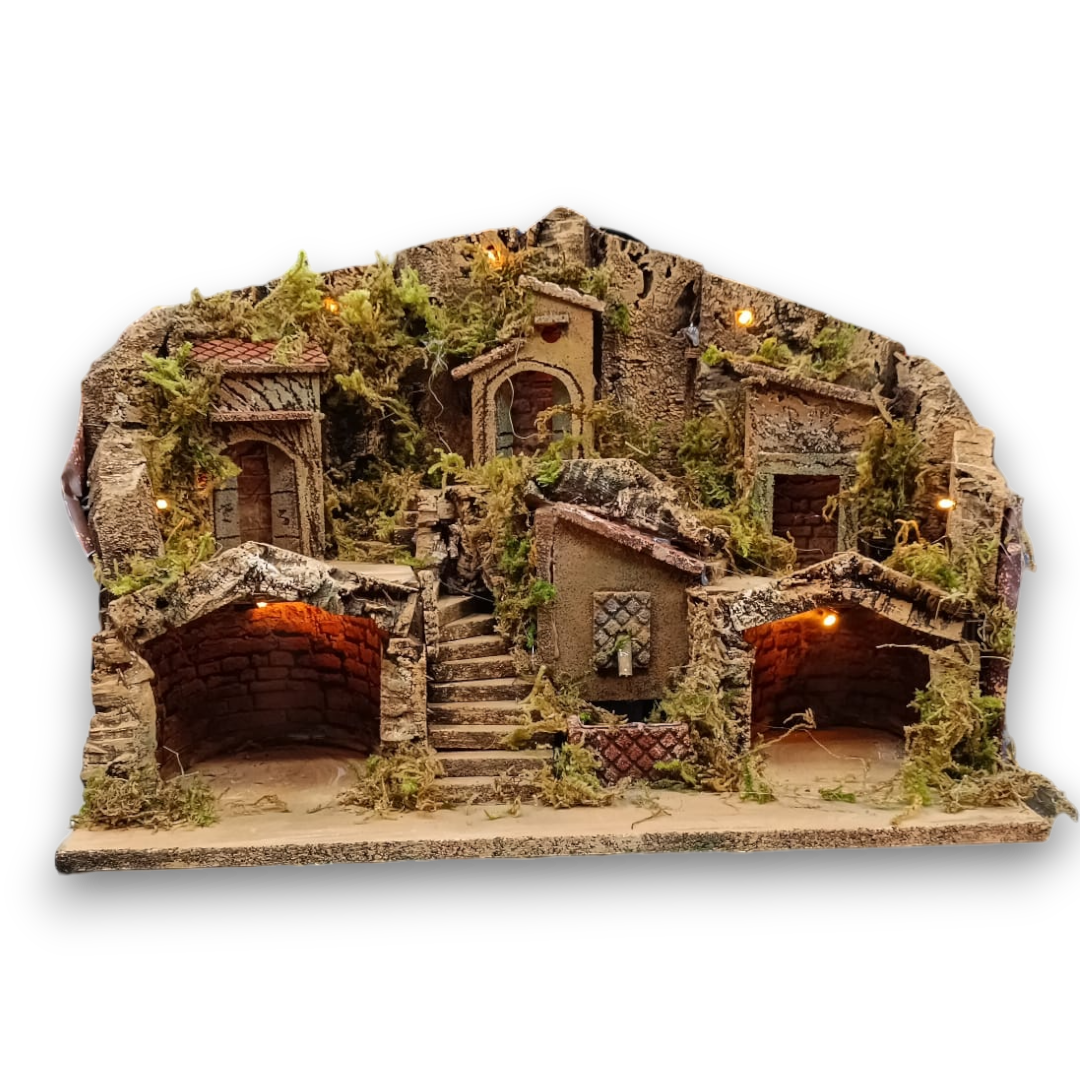 Presepe 2 Grotte 3 Case