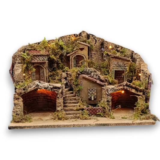 Presepe 2 Grotte 3 Case
