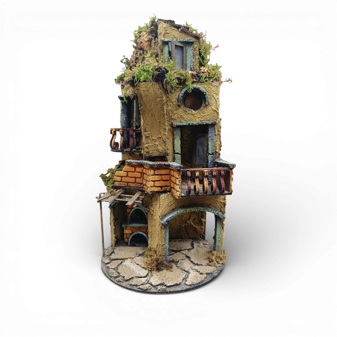 Presepino in legno 180° da campana con Forno