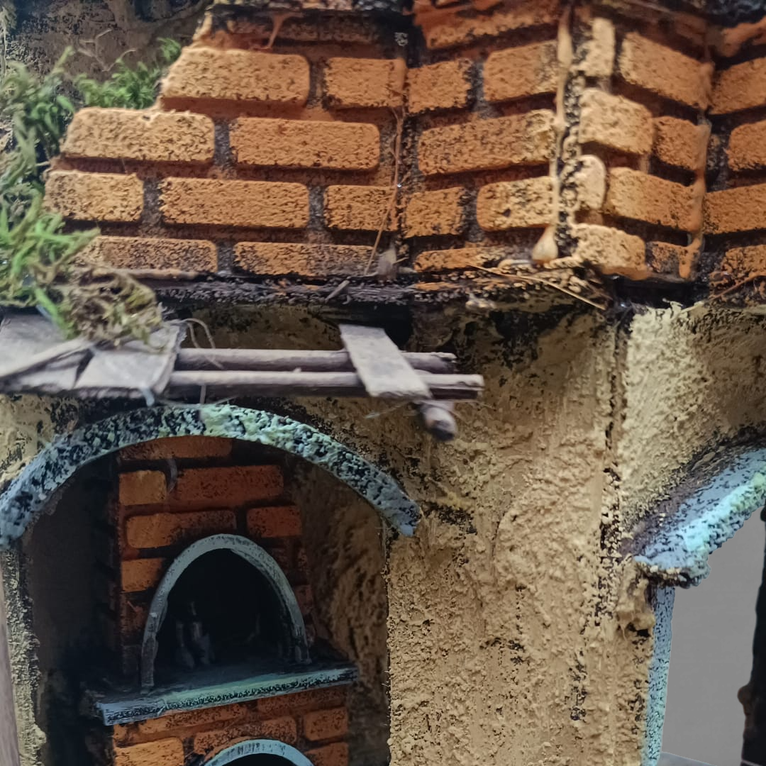 Presepino in legno 180° da campana con Forno