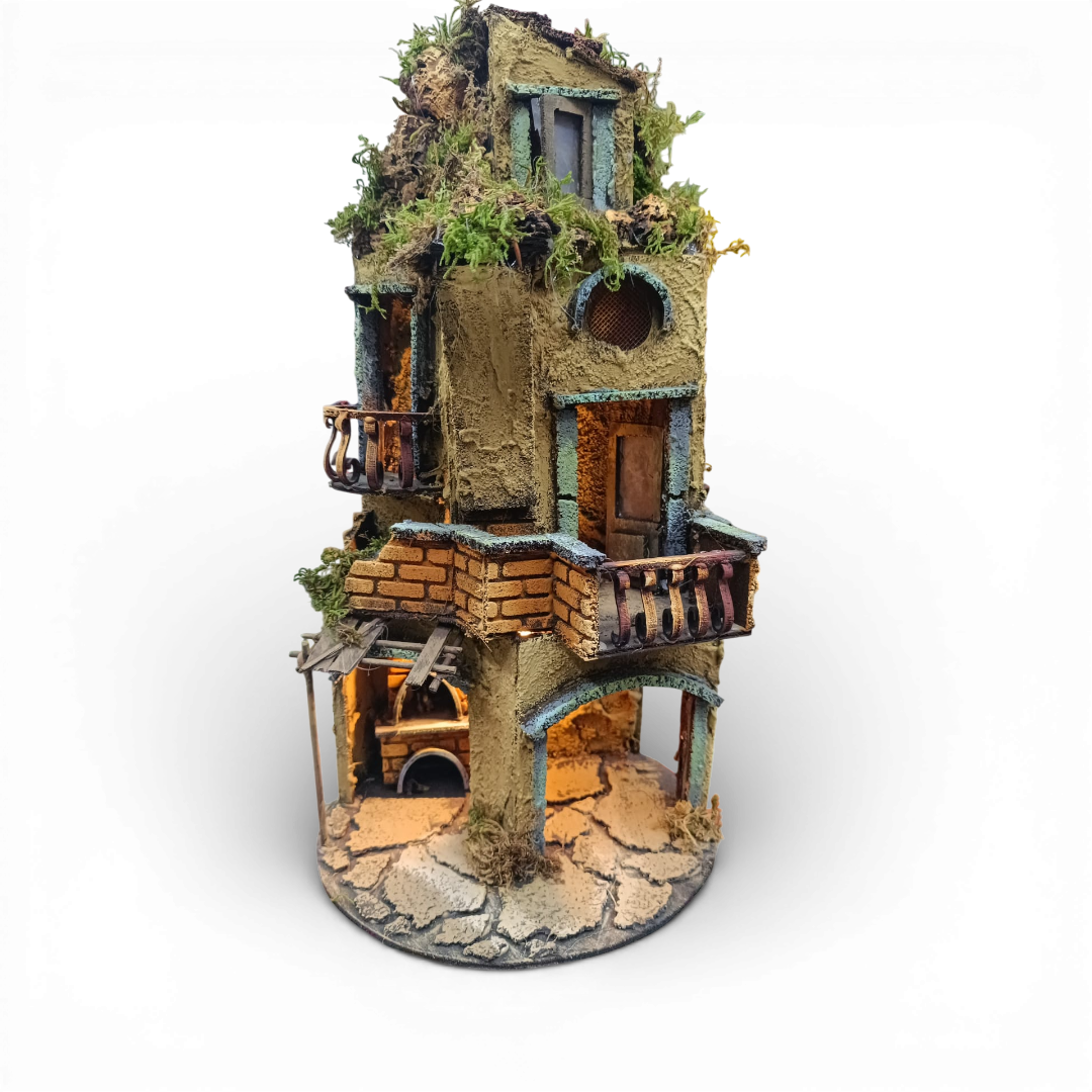 Presepino in legno 180° da campana con Forno