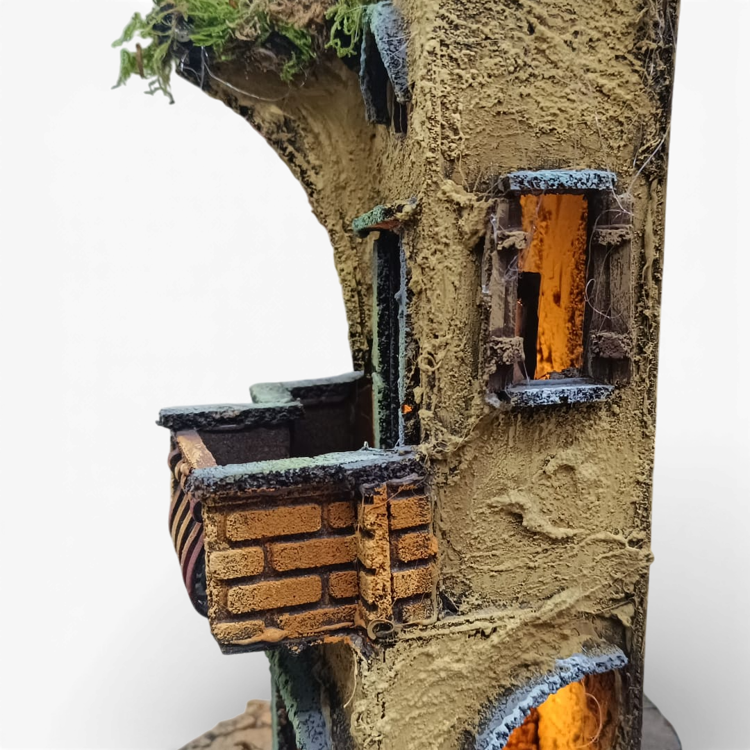 Presepino in legno 180° da campana con Forno