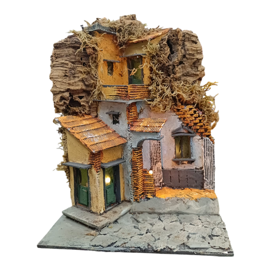 Presepino in Sughero angoli Napoli Pastello