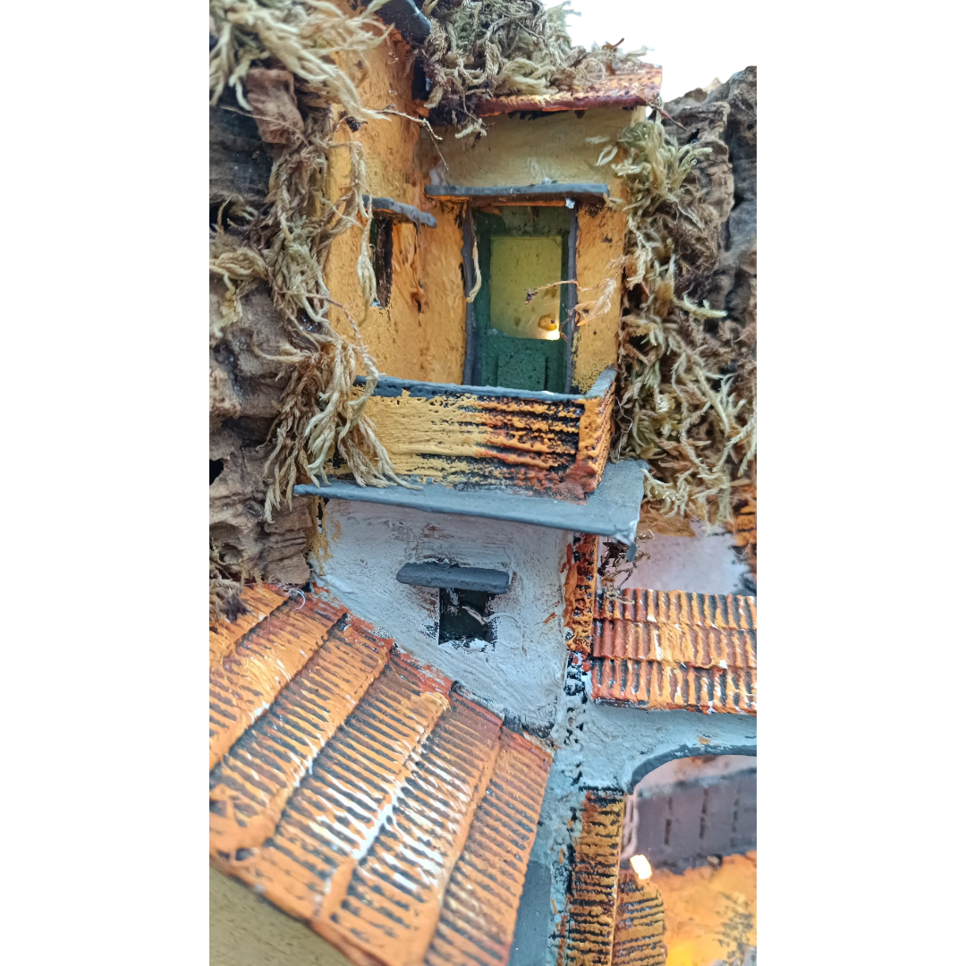 Presepino in Sughero angoli Napoli Pastello