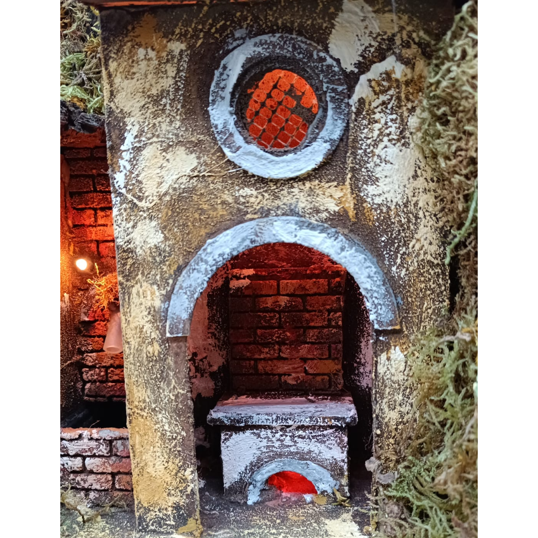 Presepe con Mulino Cucina e Fontana 3 piani