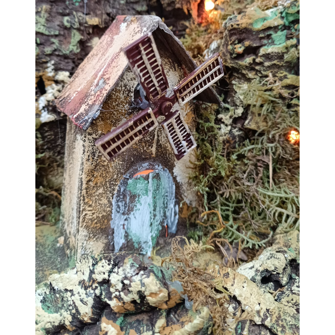 Presepe con Mulino Cucina e Fontana 3 piani