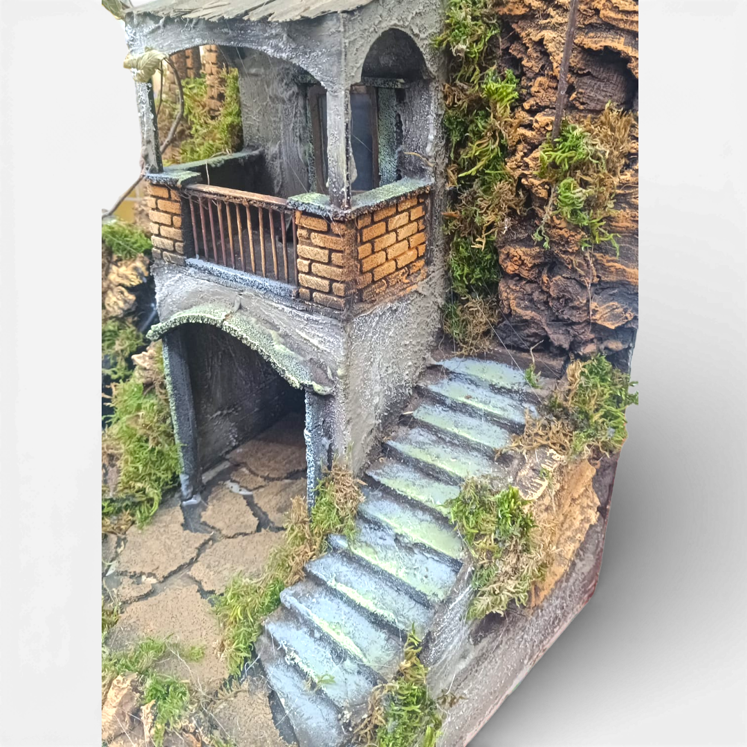 Presepe con Cascata e arcata a sinistra