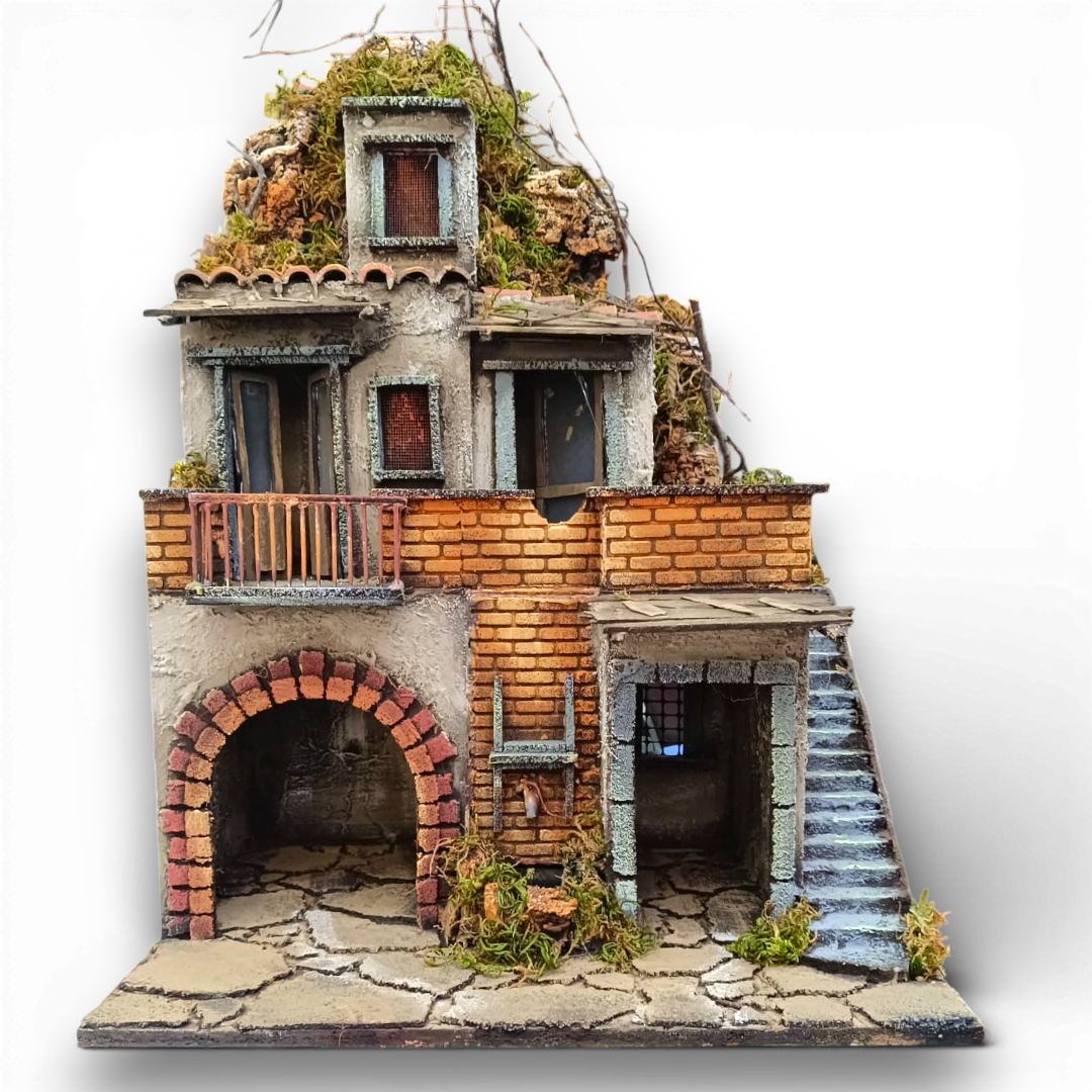 Presepe Caseggiato con Fontana Centrale