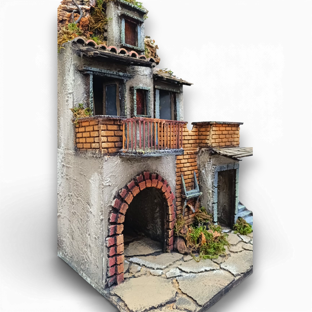 Presepe Caseggiato con Fontana Centrale