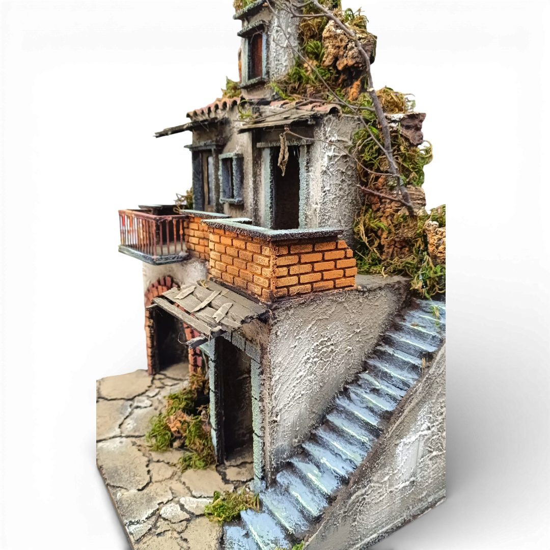 Presepe Caseggiato con Fontana Centrale