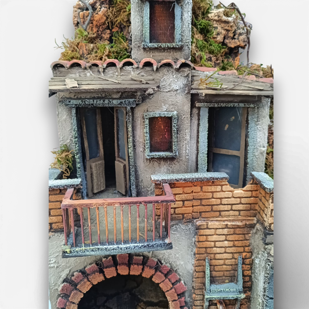 Presepe Caseggiato con Fontana Centrale