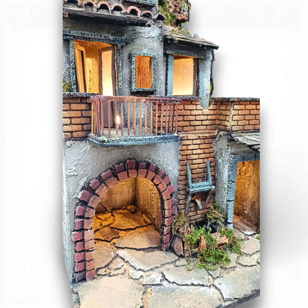 Presepe Caseggiato con Fontana Centrale