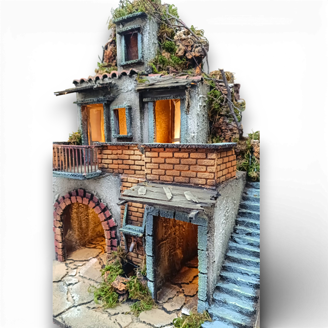 Presepe Caseggiato con Fontana Centrale