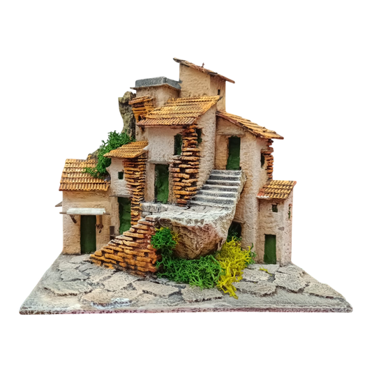 Gruppo case rustiche pastore 2 cm in polistirene