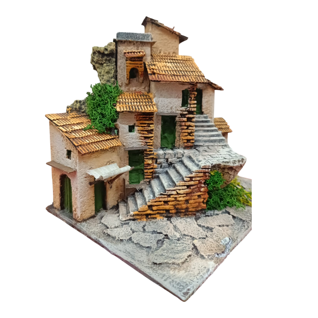 Gruppo case rustiche pastore 2 cm in polistirene