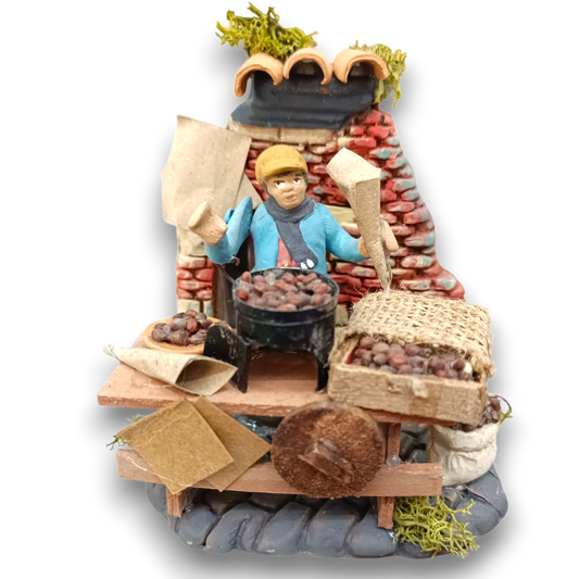 Castagnaro in terracotta 7 cm in movimento