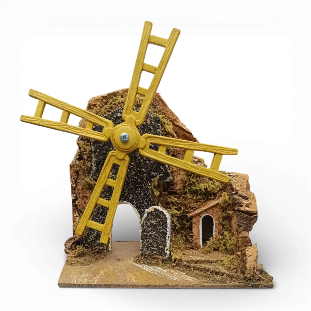 Mulino piccolo in legno pala in plastica