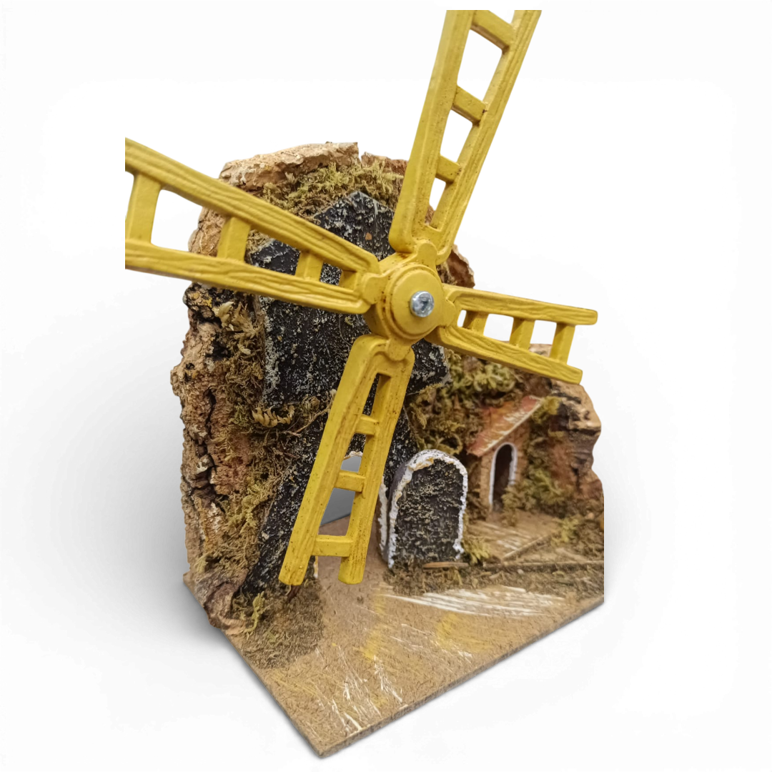 Mulino piccolo in legno pala in plastica