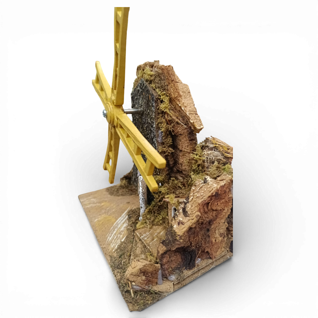 Mulino piccolo in legno pala in plastica