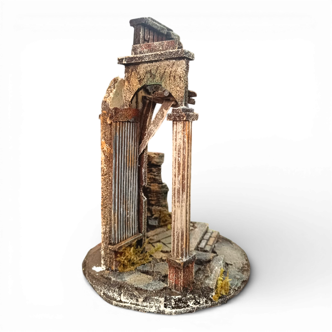 Portale Tempio in legno cm 10