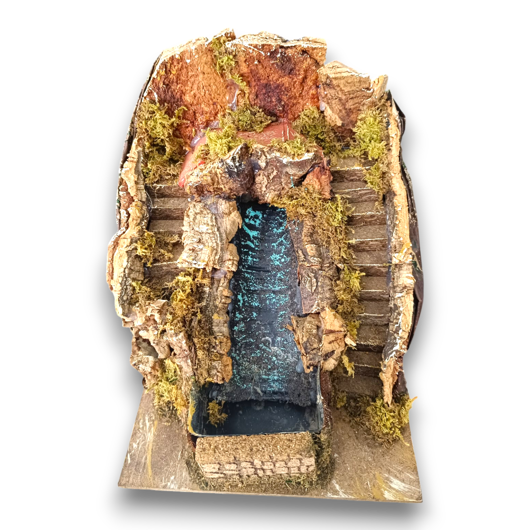 Cascata in Sughero con Scale e Ponte cm 4