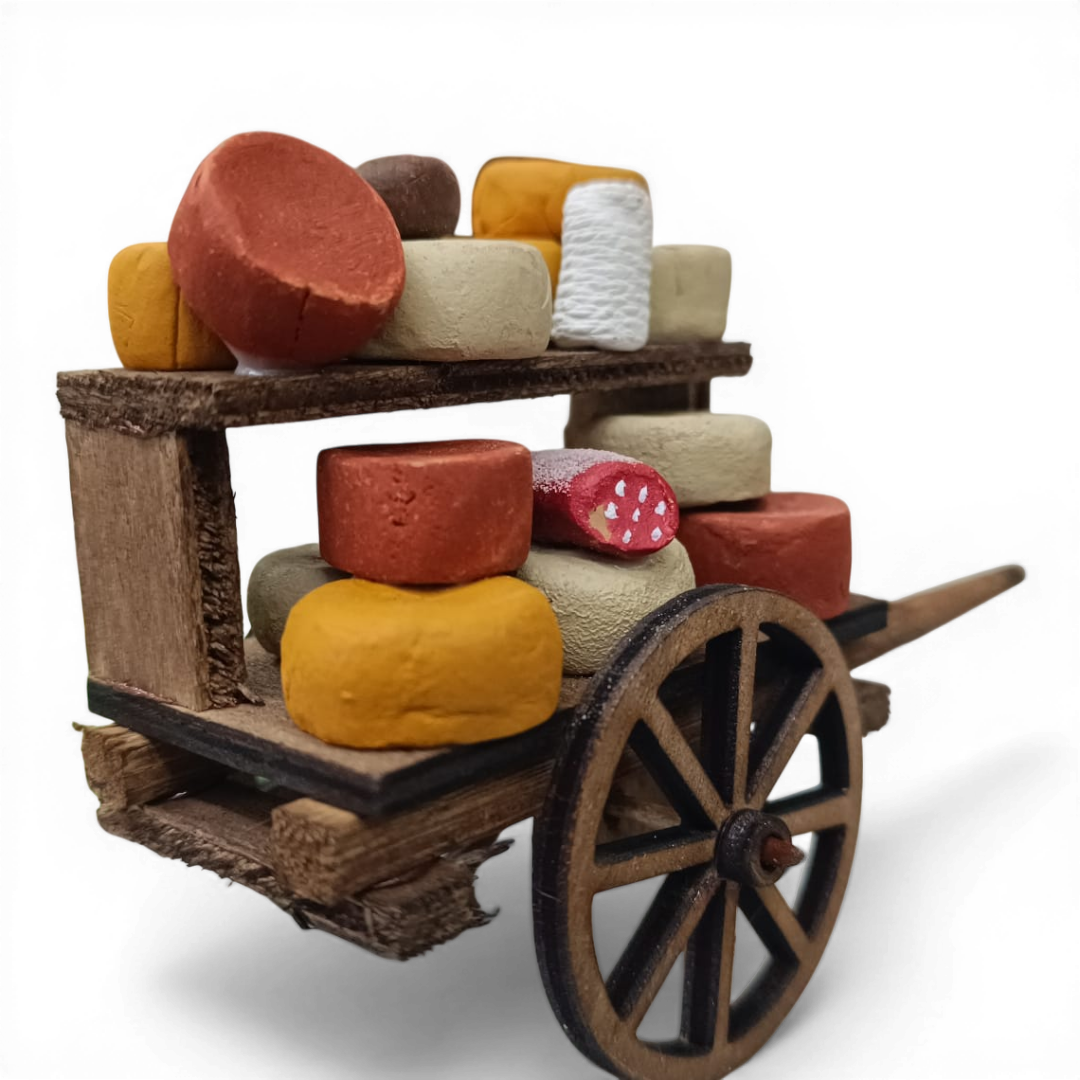 Carretto Formaggi in legno