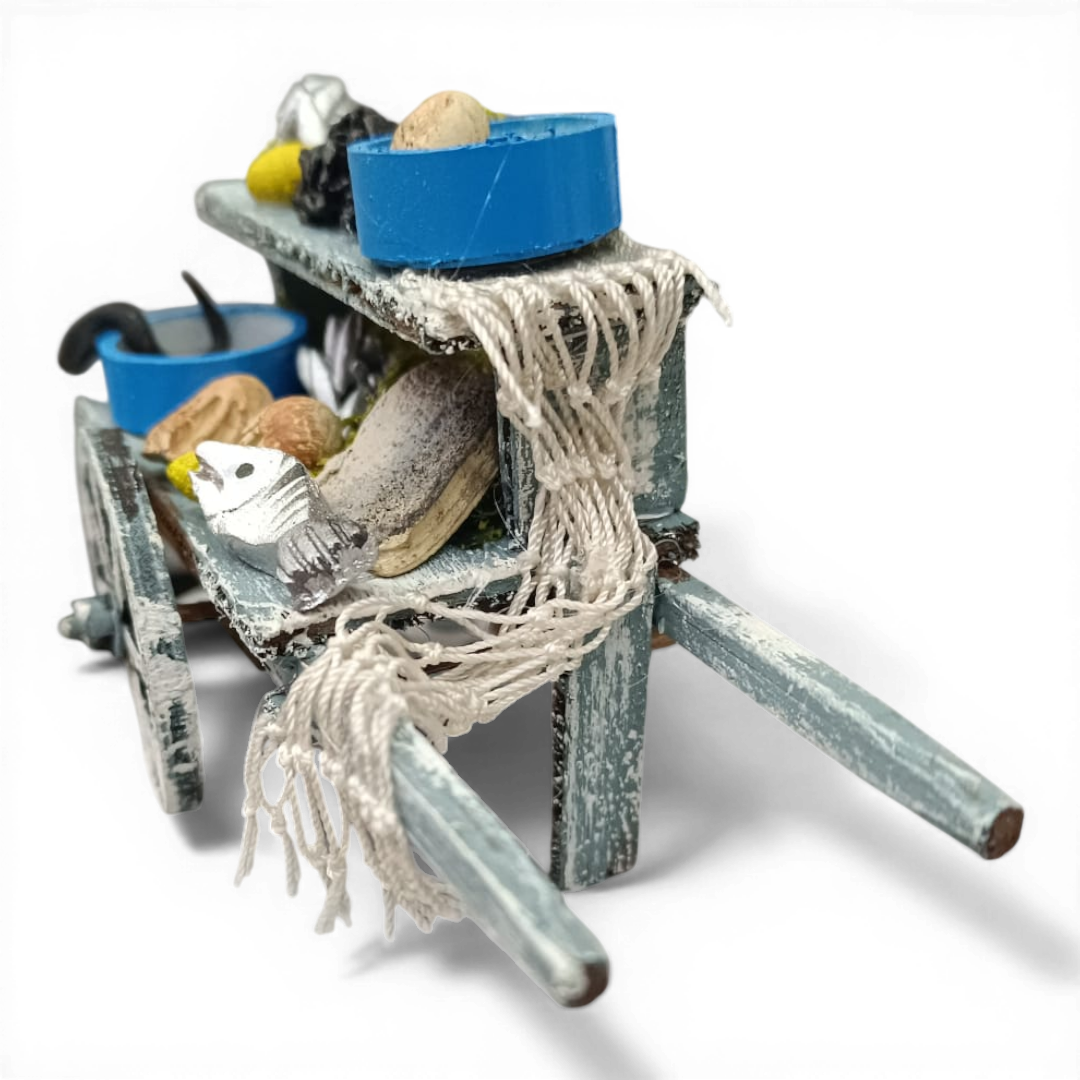 Carretto Pescivendolo in legno