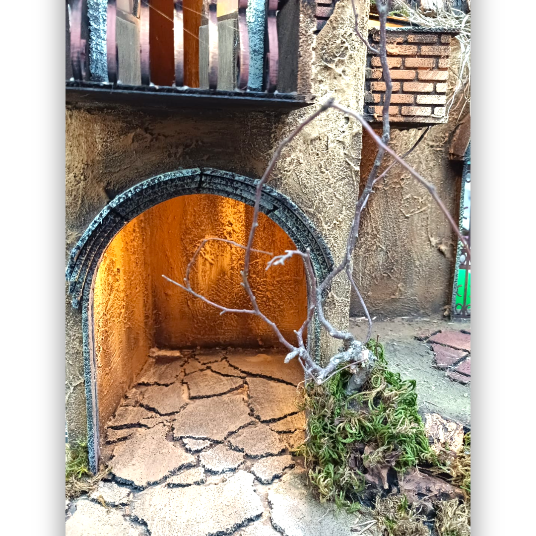 Presepe con Cancello in Legno