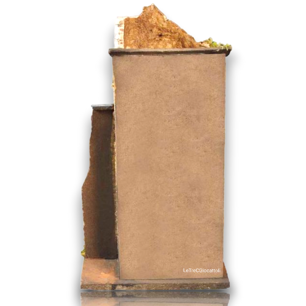 Casa presepe napoletano artigianale H38 L20 P20 cm