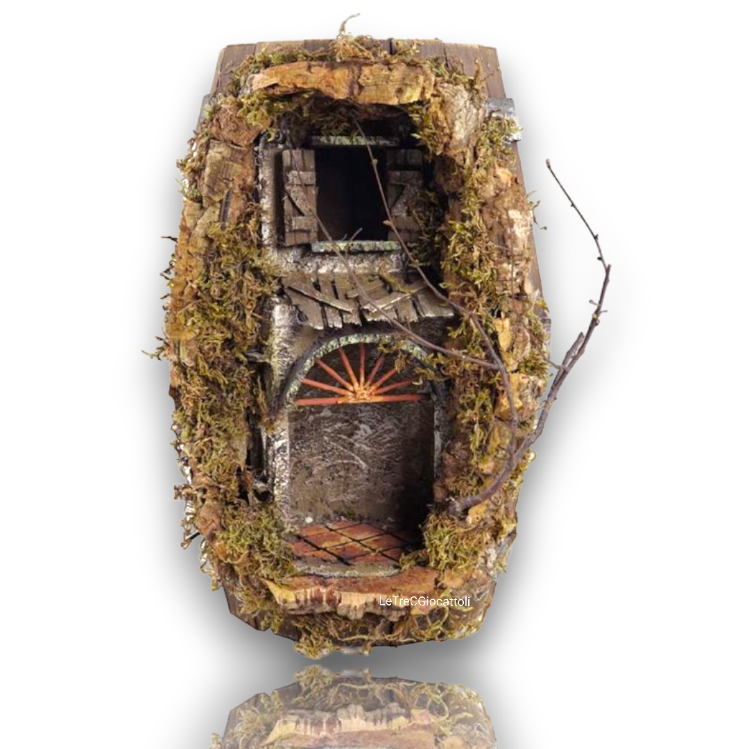 Presepe Botte mini 30 cm con finestra