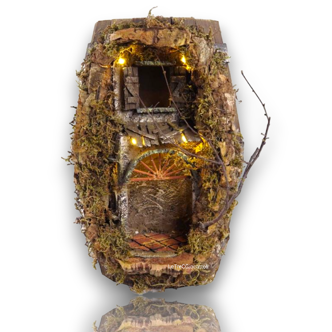 Presepe Botte mini 30 cm con finestra