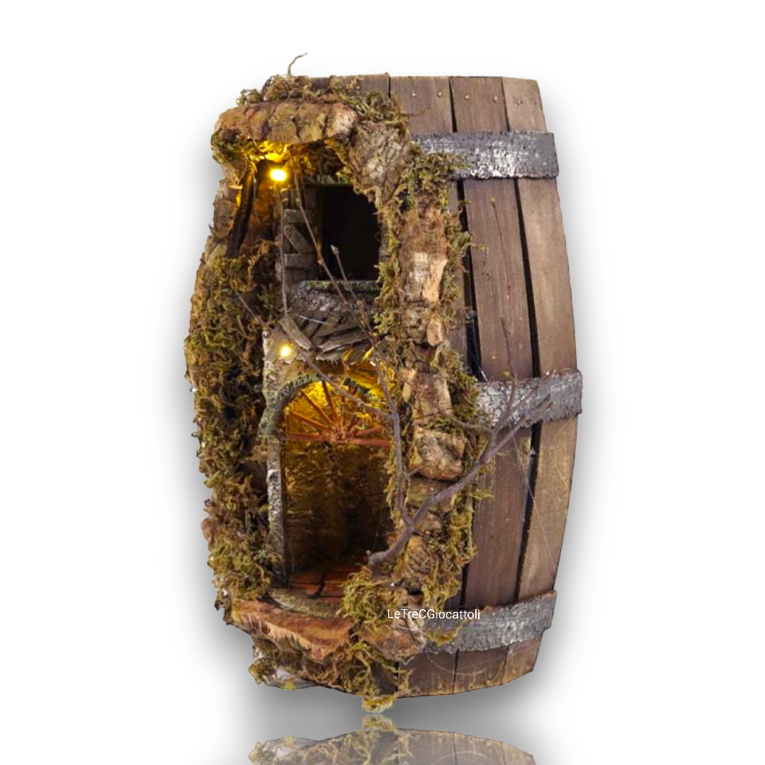 Presepe Botte mini 30 cm con finestra