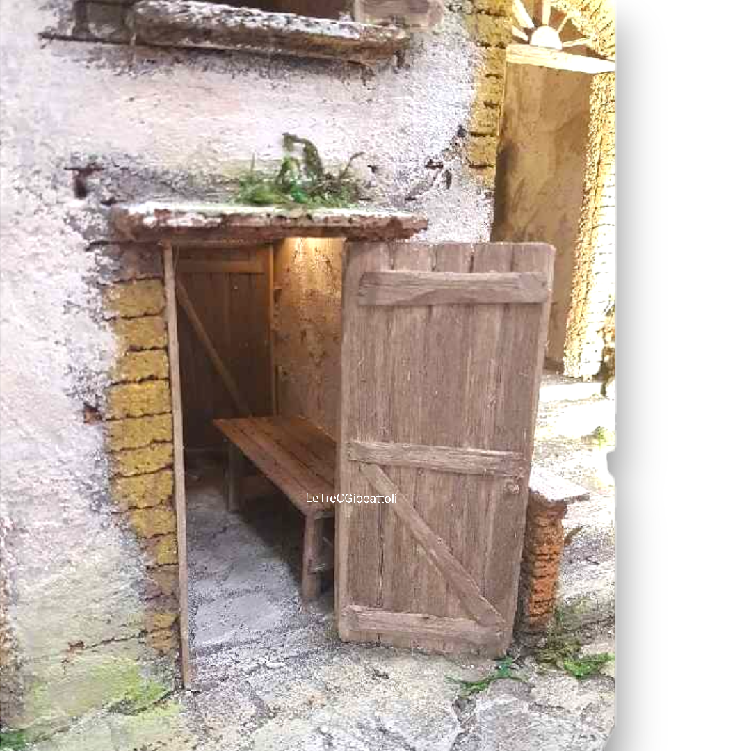 Presepe Casolare stile 700 con Fontana