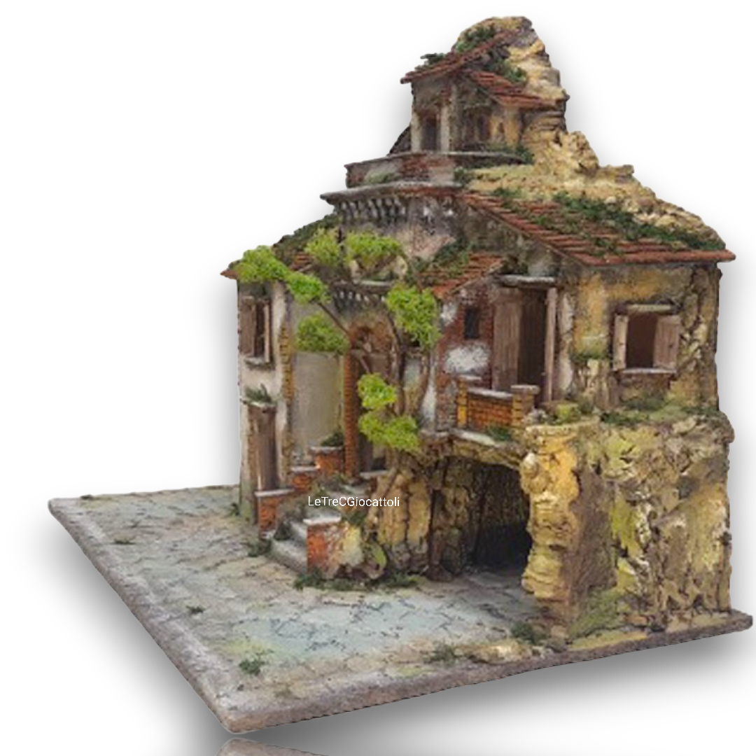 Presepe Casolare stile 700 con Fontana
