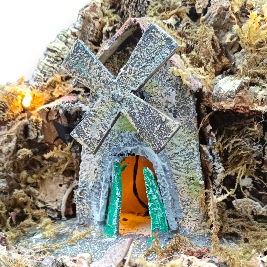 Presepe 46x38x50 con pizzaiolo