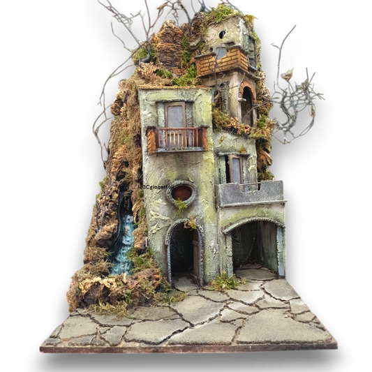 Presepe 40x40 con Cascata